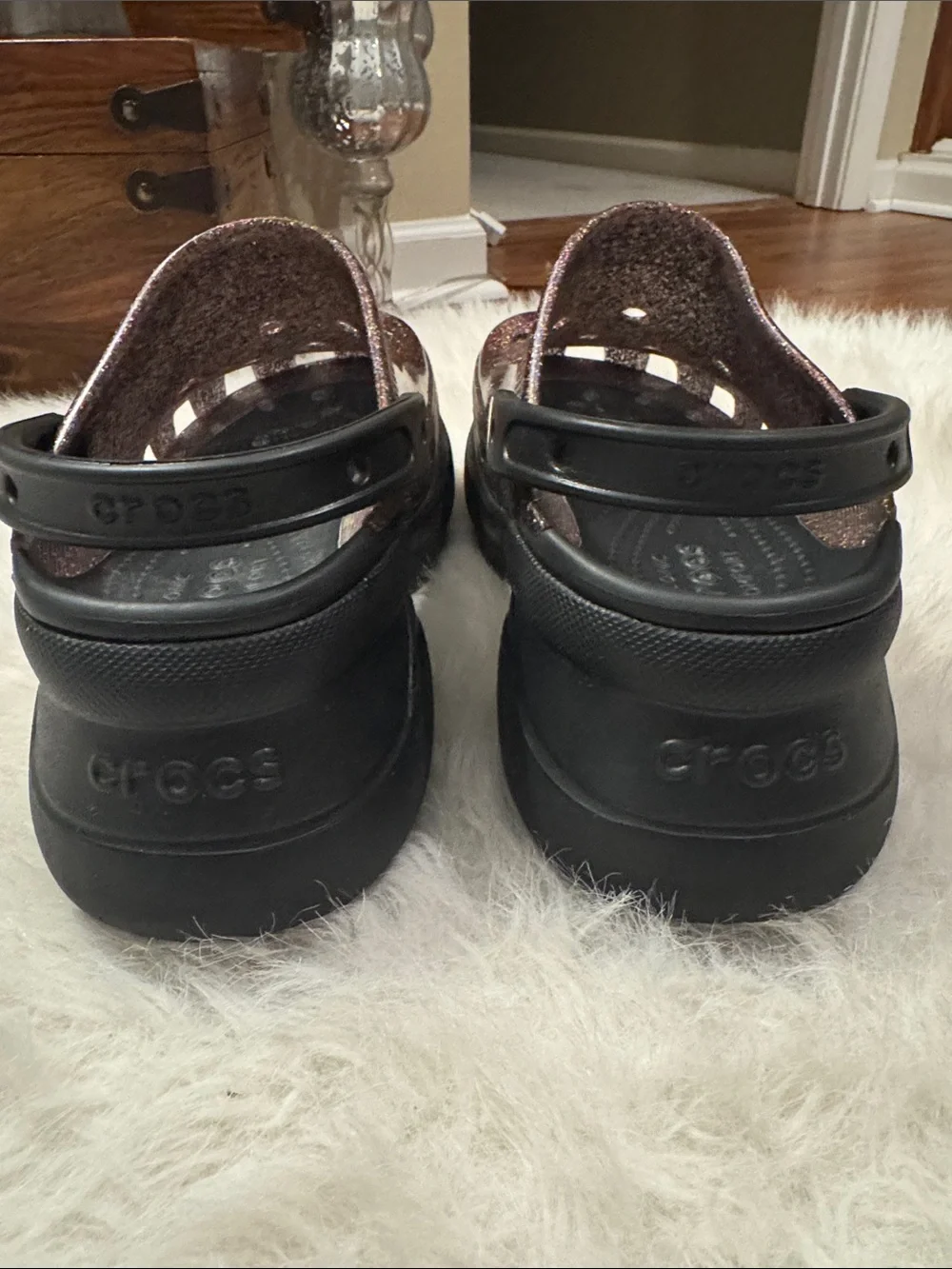 CROCS Bae Glitter Pride Women’s Platform Size 9 pre-owned